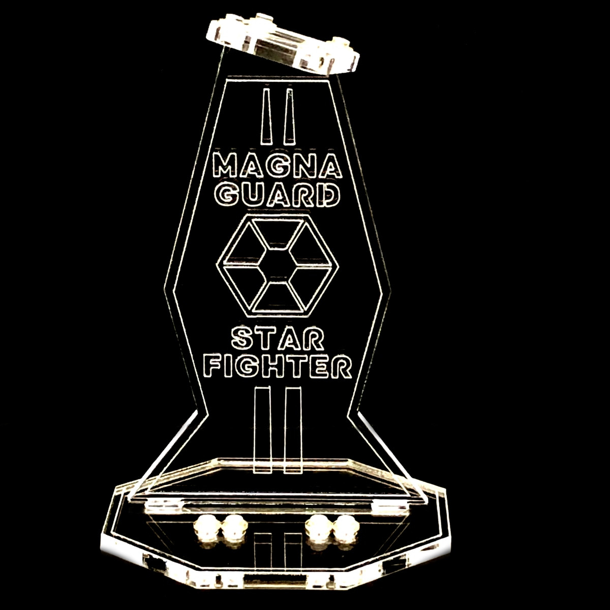 Acryl Display Stand Acrylglas Standfuss für LEGO 7673 Magna Guard Starfighter 