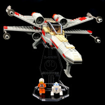 Acryl Deko Präsentation Standfuss LEGO Modell 7140 X-Wing Fighter