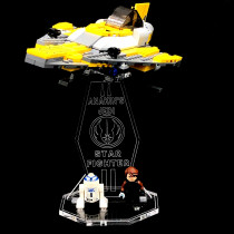 Acryl Deko Präsentation Standfuss LEGO Modell 7669 Anakin´s Jedi Starfighter
