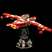 Acryl Deko Präsentation Standfuss LEGO Modell 9497 Republic Striker-class Starfighter