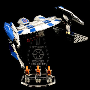 Acryl Deko Präsentation Standfuss LEGO Modell 8016 Hyena Droid Bomber