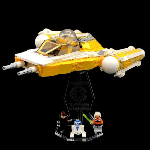 Acryl Deko Präsentation Standfuss LEGO Modell 8037 Anakin's Y-Wing Starfighter