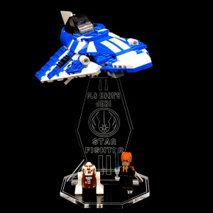 Acryl Deko Präsentation Standfuss LEGO Modell 8093 Plo Koon's Jedi Starfighter